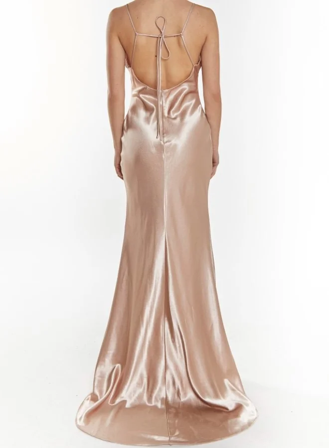 ترو ديكادينس Pippa Cowl Neck Front Split Slip Dress